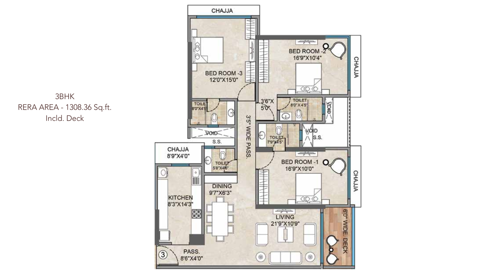 Bharat-Altavistas-3-BHK-1308-Sqft